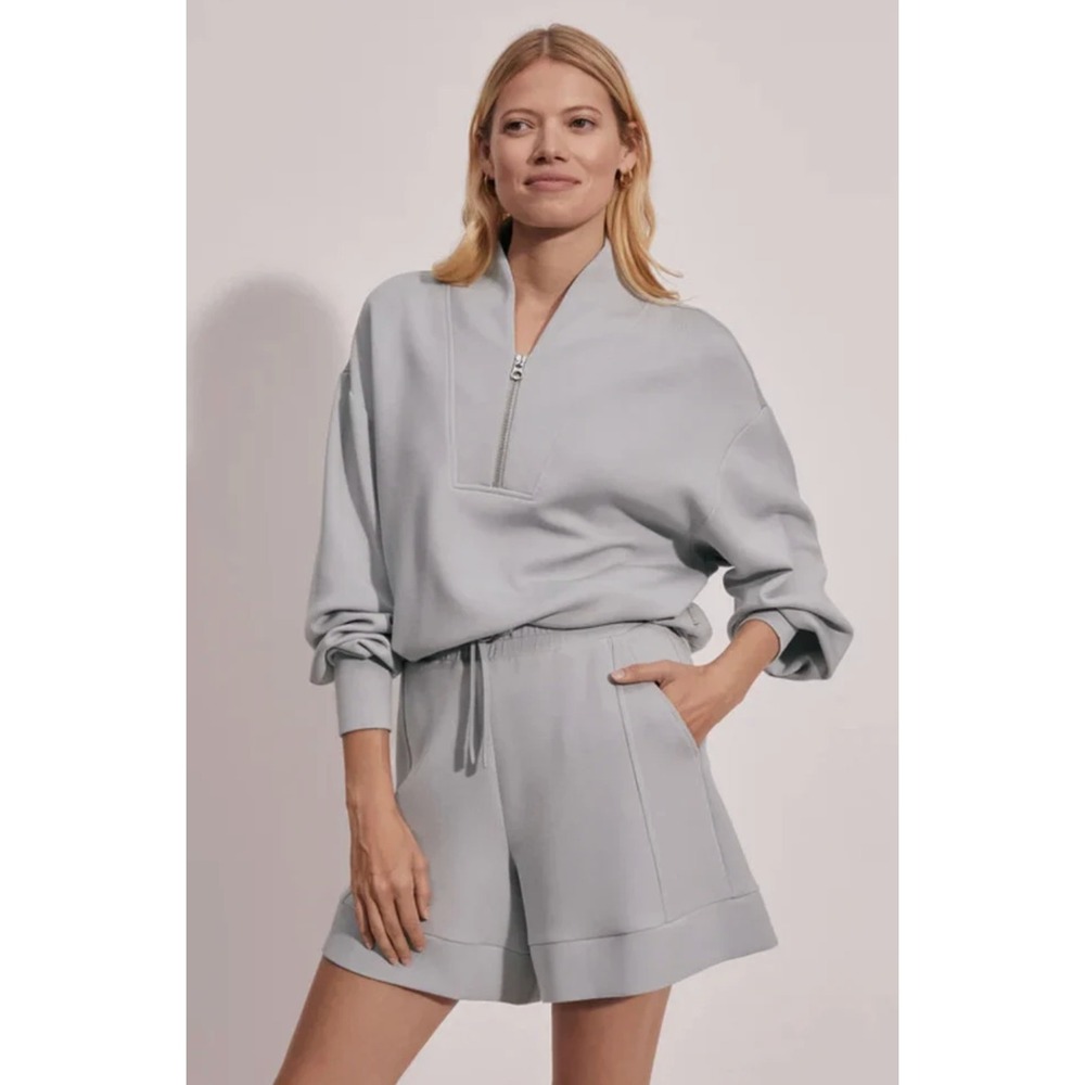 Varley Alder Shorts Medium Grey DoubleSoft Lounge Athleisure Casual